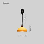 Valentina Retro LED Round Pendant Light Adjustable Brown Dining Room