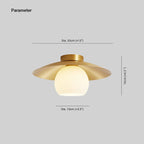 Arisha Nordic Retro LED Flush Mount Ceiling Light Metal Glass Corridor