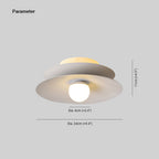 Arisha Modern Flush Mount Ceiling Light White Red Black Metal Balcony