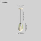 Valentina Modern Metal LED Pendant Light White Green Black Bedroom