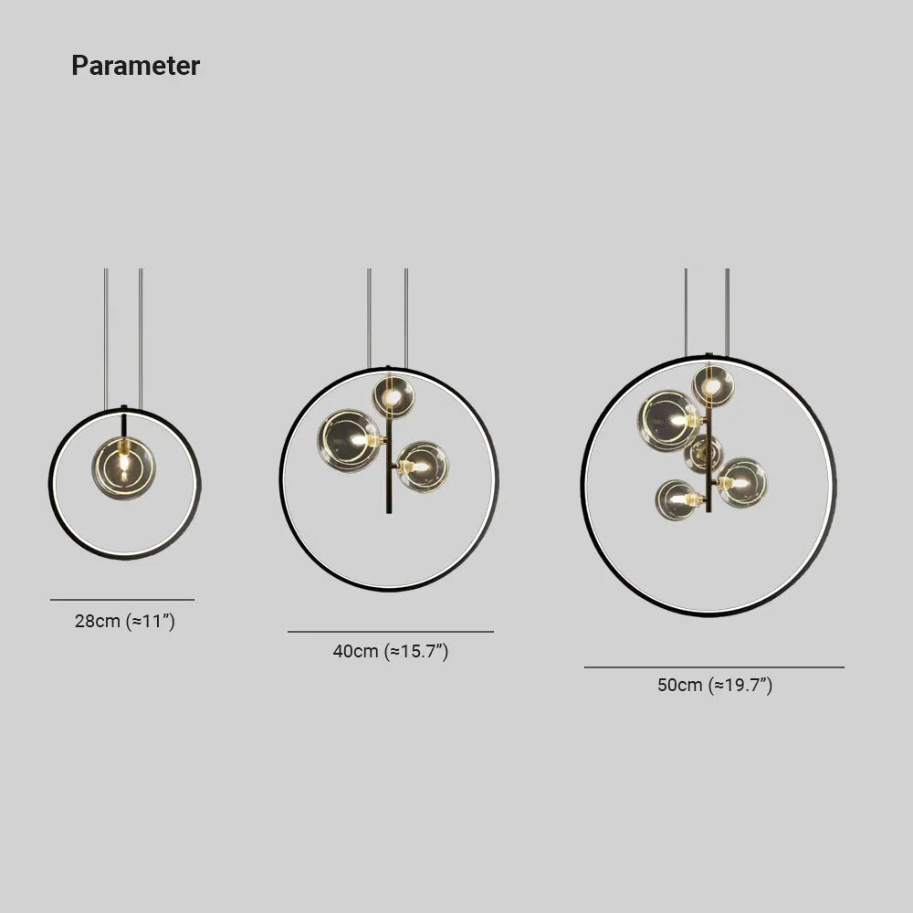 Arisha Nordic Glass Bubbles LED Modern Pendant Light for Dining Room