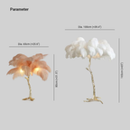 O'Moore Nordic Luxury Unique Ostrich Feather Floor Lamp/Table Lamp