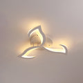 Arisha Elegant Flower Flush Mount Ceiling Light, White/Black
