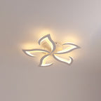 Arisha Elegant Flower Flush Mount Ceiling Light, White/Black