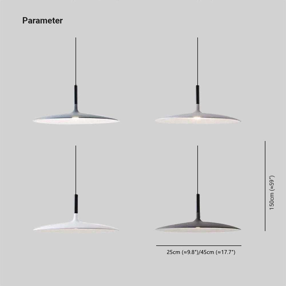 Rava Pendant Light Pan, Plate Shape Modern Design