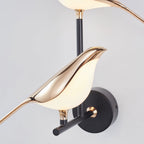 Arisha Minimalist Magpie Bird Metal Wall Lamp, Bedroom