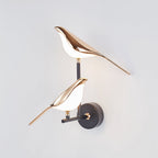 Arisha Minimalist Magpie Bird Metal Wall Lamp, Bedroom