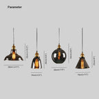 June Industrial Glass Pendant Light Clear/Amber/Smoke Grey