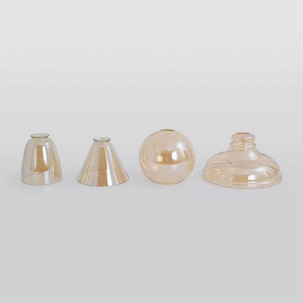 June Industrial Glass Pendant Light Clear/Amber/Smoke Grey