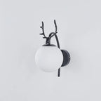 Valentina Modern Art-Deco Deer Bedside Wall Lamp, Black/Gold