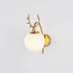 Valentina Modern Art-Deco Deer Bedside Wall Lamp, Black/Gold