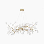 Olivia Luxury Ceramic Chandelier Large Foyer, Gingko leaf, Living Room