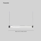 Arisha Minimalist Linear Metal Pendant Light,White