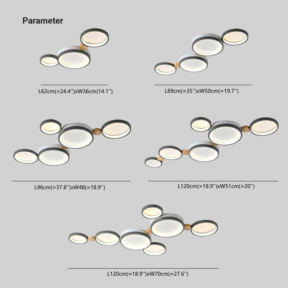 Arisha Round Flush Mount Ceiling Light 3 Colour 3/4/5/6/7 Heads