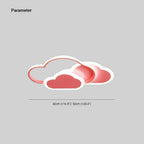 Arisha Modern Ceiling Light Hollow, Cloud Shape, White/Pink