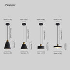 Aria Art Deco Minimalist Monochrome Pendant Light