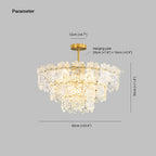 Kristy Elegant Gold Pendant Light 3 Rings, Metal/Glass