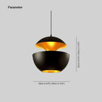 Arisha Metal Modern Pendant Light, Black / White