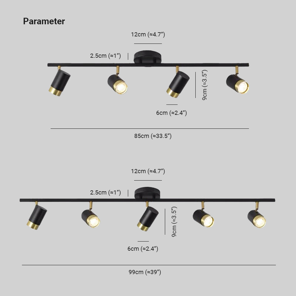 Arisha Semi-Flush Mount Ceiling Light Color Temperature Switchable, 4/5 Head