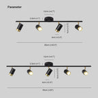 Arisha Semi-Flush Mount Ceiling Light Color Temperature Switchable, 4/5 Head