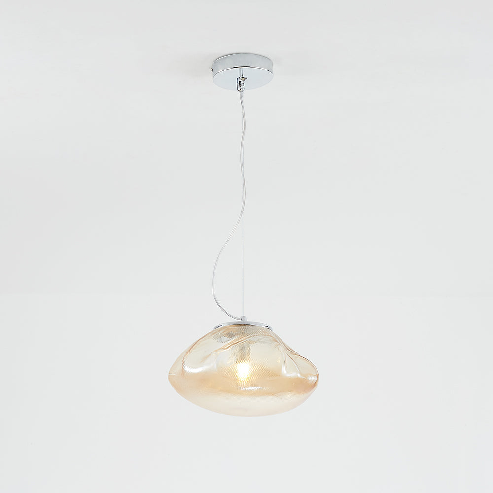 Avi Minimalist Spherical Glass Pendant Light, 3 Colour