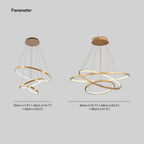 Aluna Pendant Light, Inner Ring Illuminated, White/Black/Gold