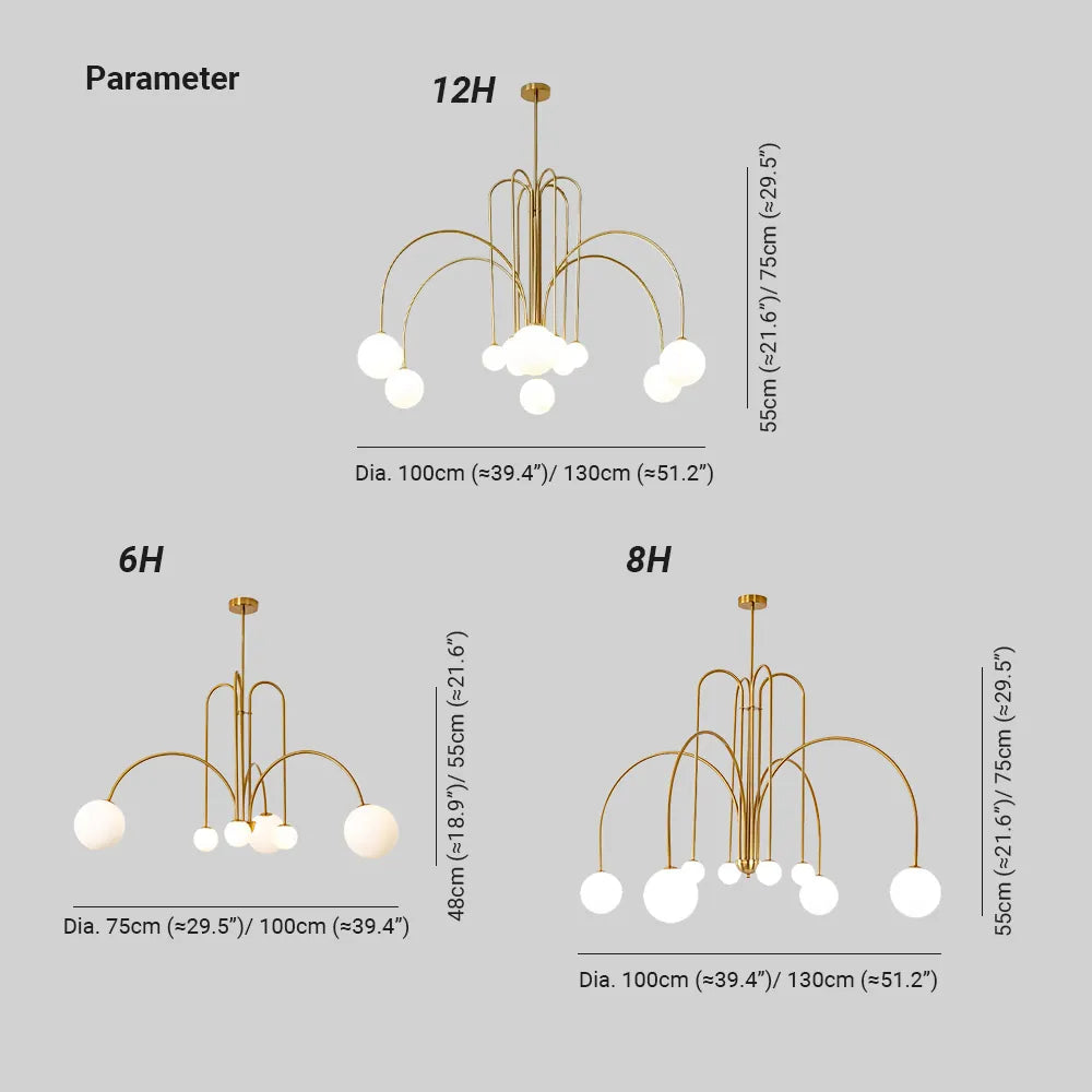 Monica Pendant Light Double Layer Glass Bubble