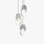 Arisha Pendant Light, Disc, Gold/Silver