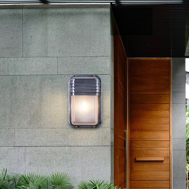 Wyre Wall Lamp Geometric Modern Metal Glass Outdoor