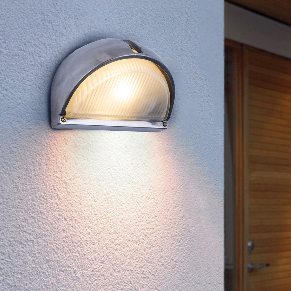 Wyre Wall Lamp Geometric Modern Metal Glass Outdoor