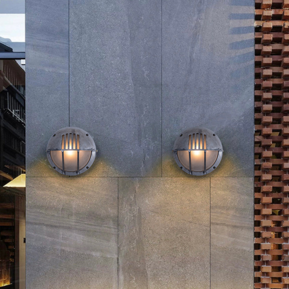 Wyre Wall Lamp Geometric Modern Metal Glass Outdoor