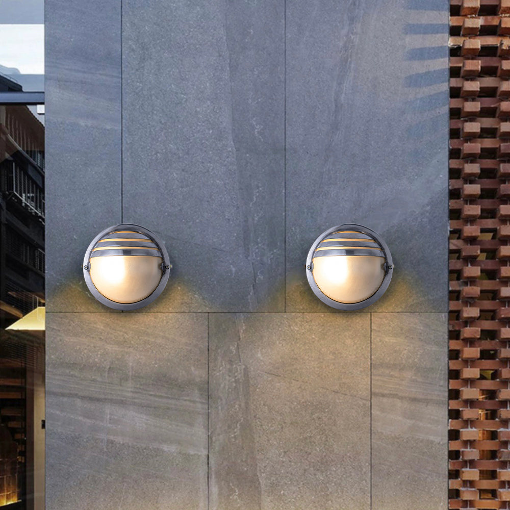 Wyre Wall Lamp Geometric Modern Metal Glass Outdoor