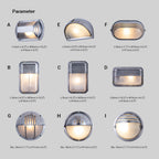 Wyre Wall Lamp Geometric Modern Metal Glass Outdoor