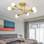 Lindsy Modern Flush Mount Ceiling Light, Gold & Black