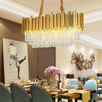 Kristy Nordic Postmodern Luxury Gold Crystal Chandelier for Dining Room & Living Room