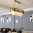 Kristy Nordic Postmodern Luxury Gold Crystal Chandelier for Dining Room & Living Room