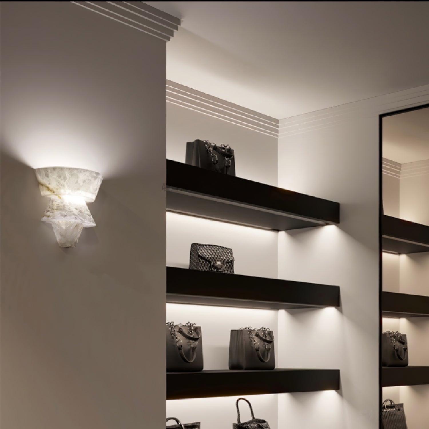 Vyloren Tiered Alabaster Wall Light