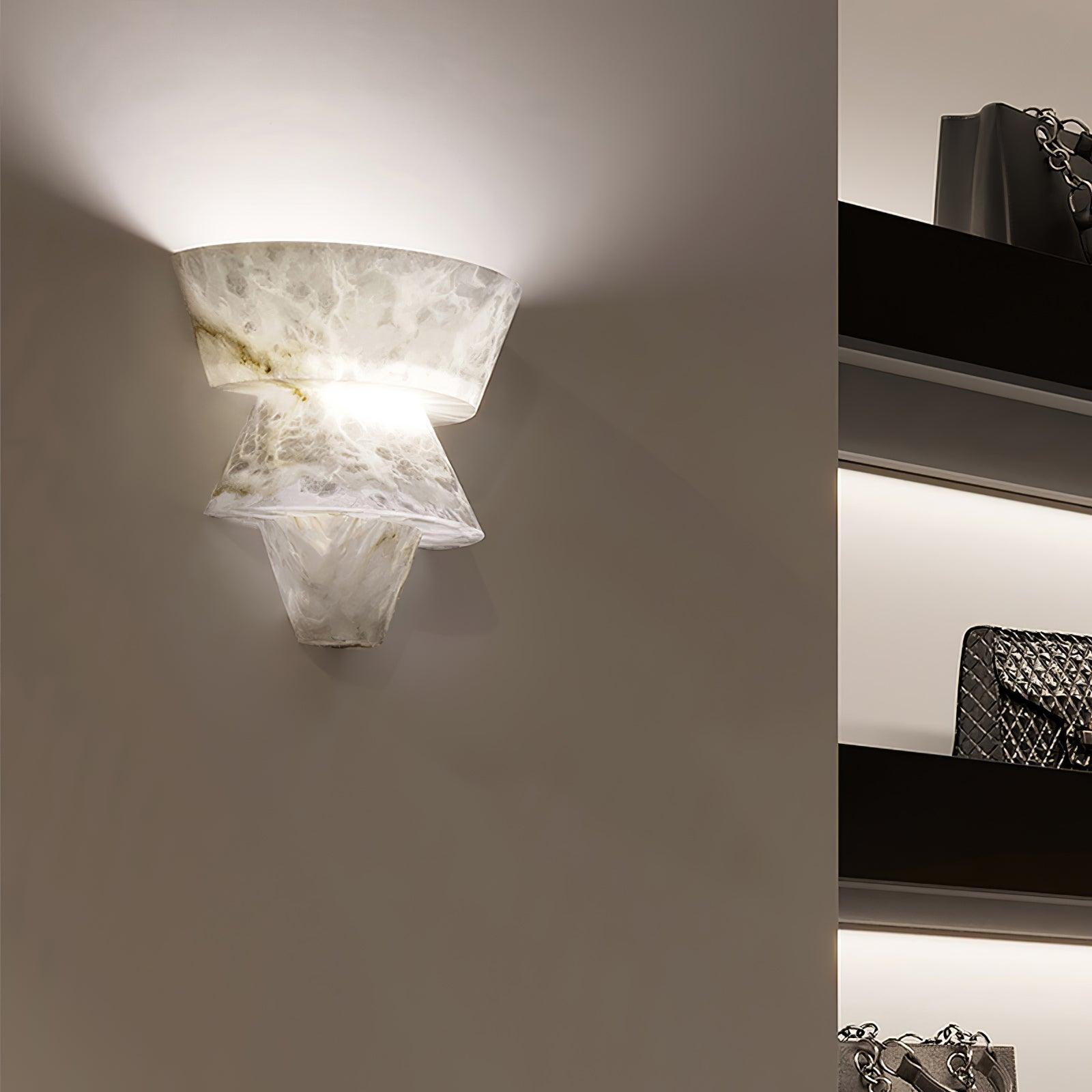 Vyloren Tiered Alabaster Wall Light