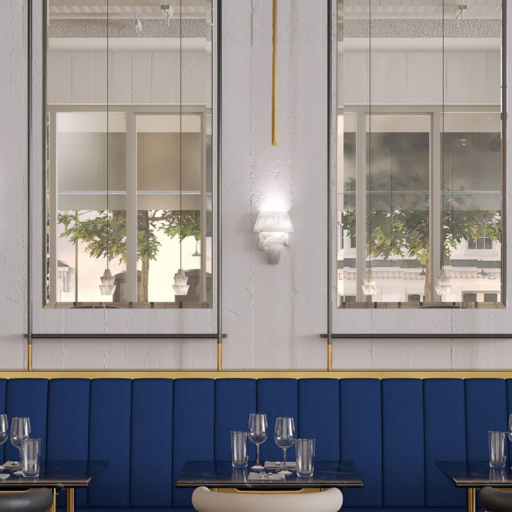 Vyloren Tiered Alabaster Wall Light
