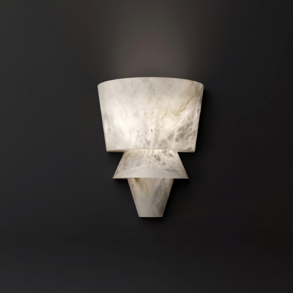 Vyloren Tiered Alabaster Wall Light