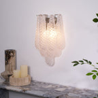 Aurora Wall Lamp Pink Teardrop Glass Floral Artistic