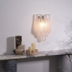 Aurora Wall Lamp Pink Teardrop Glass Floral Artistic