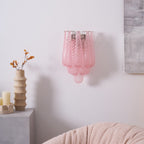 Aurora Wall Lamp Pink Teardrop Glass Floral Artistic