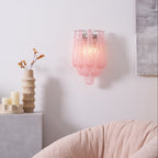 Aurora Wall Lamp Pink Teardrop Glass Floral Artistic
