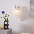 Aurora Wall Lamp Pink Teardrop Glass Floral Artistic