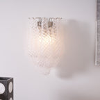 Aurora Wall Lamp Pink Teardrop Glass Floral Artistic