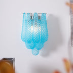 Aurora Wall Lamp Pink Teardrop Glass Floral Artistic