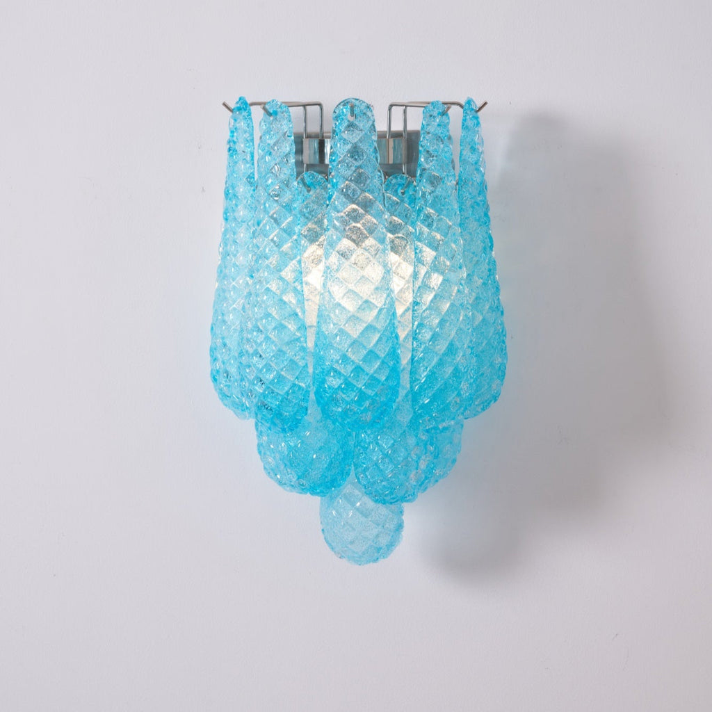 Aurora Wall Lamp Pink Teardrop Glass Floral Artistic