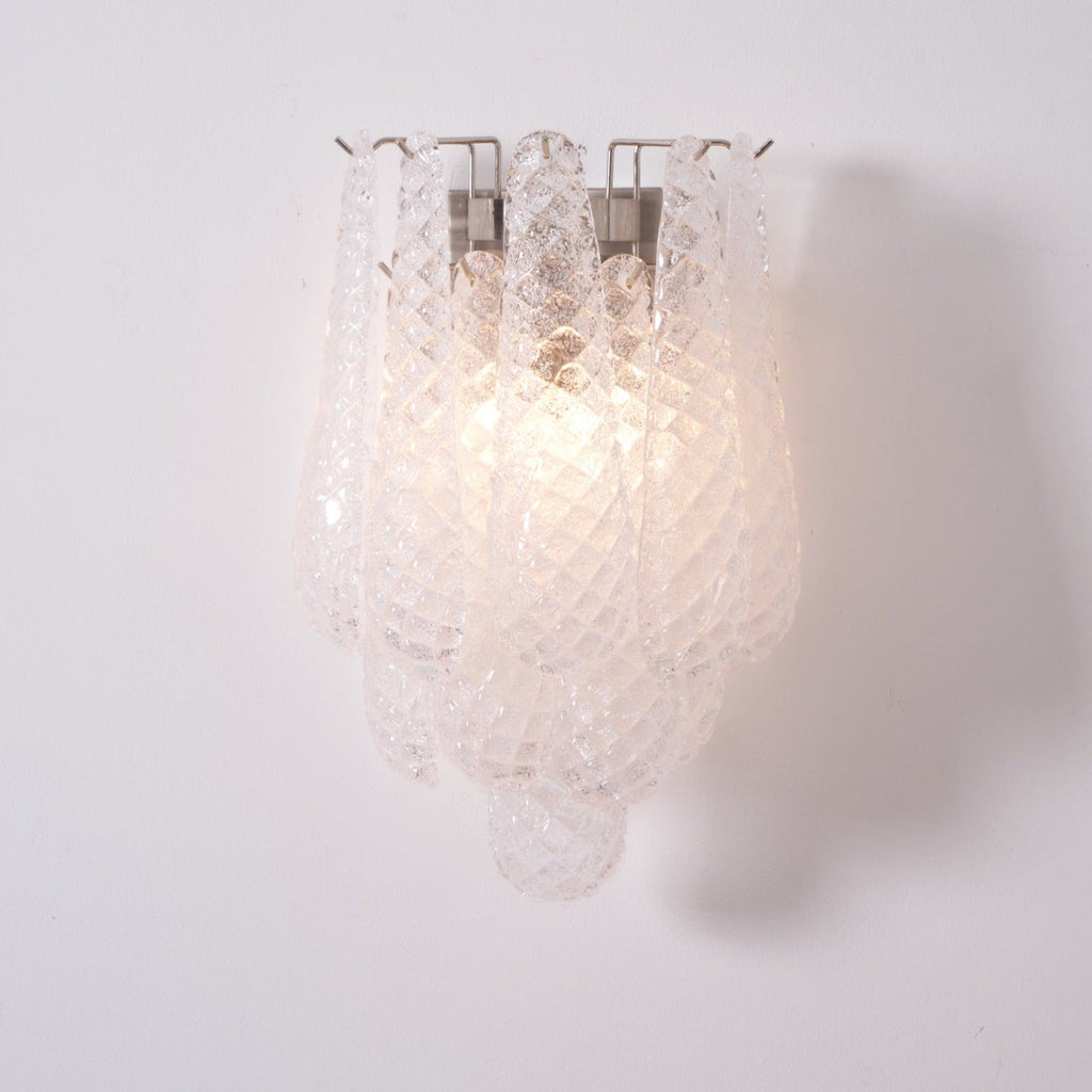 Aurora Wall Lamp Pink Teardrop Glass Floral Artistic