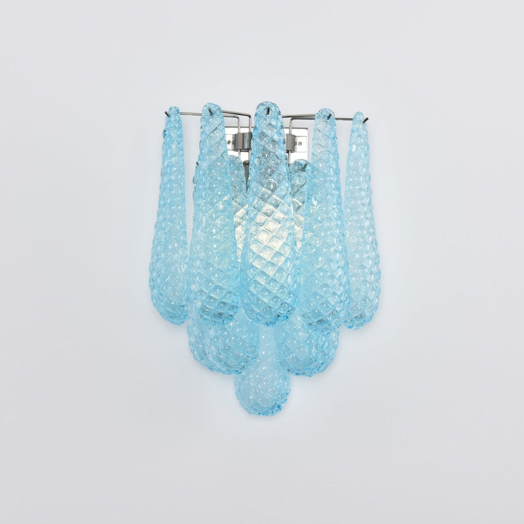 Aurora Wall Lamp Pink Teardrop Glass Floral Artistic